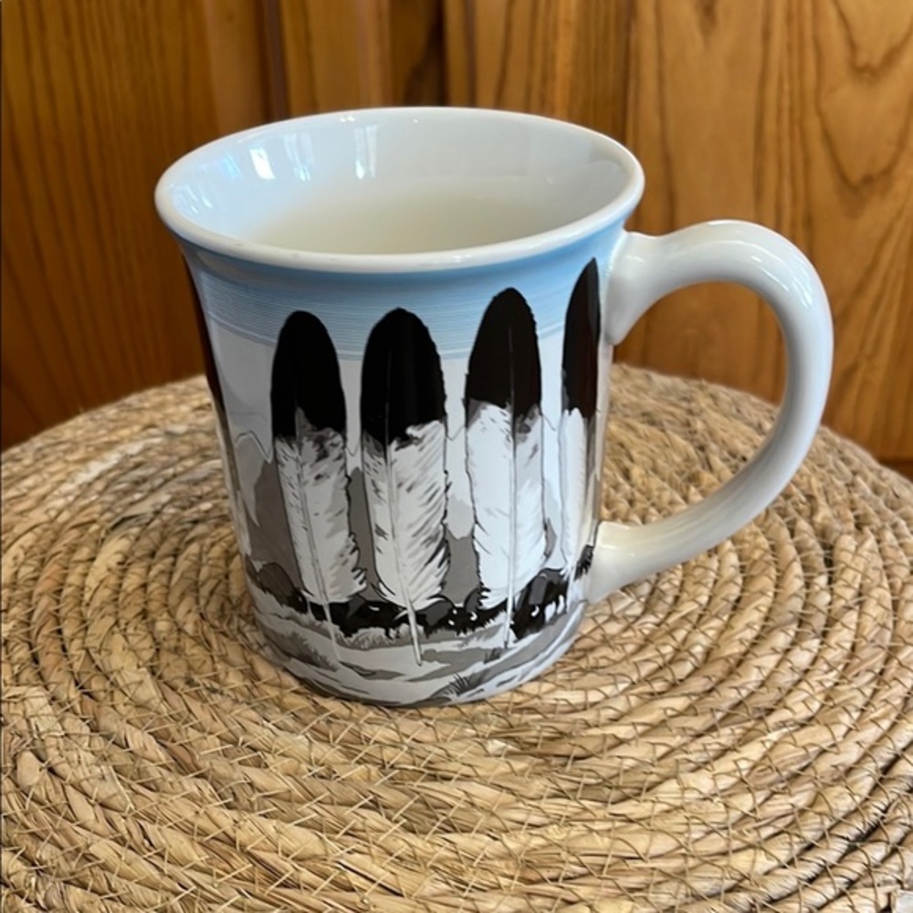 Pendleton “In their Elemanet” Feather Design Ceramic Mug